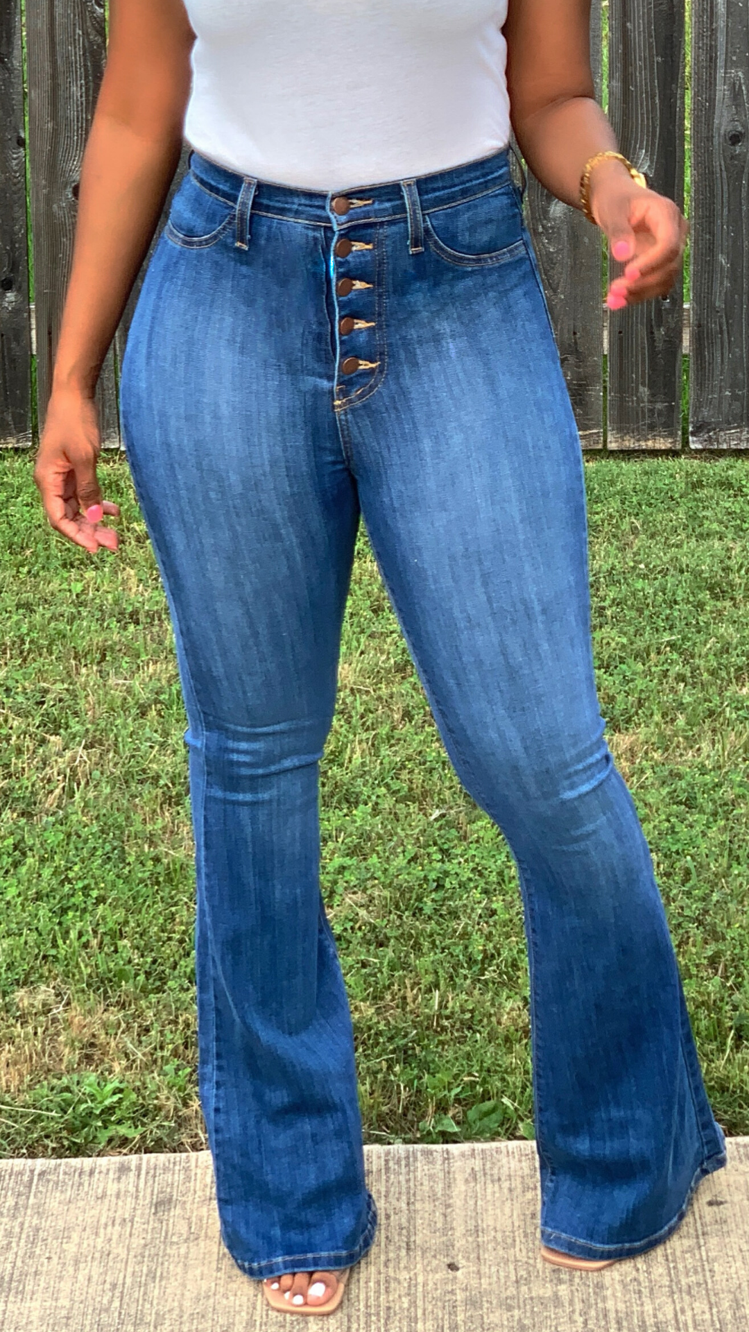 "Perfect For You" Classic 5 Button Flare Jeans